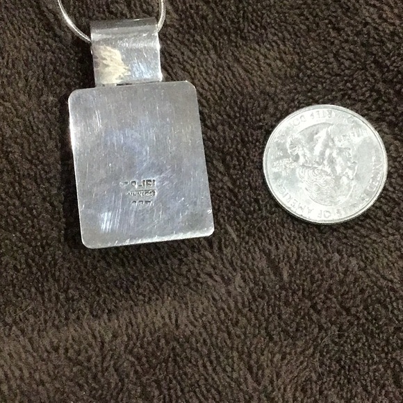 STUNNING BOLD STERLING STAMPED π NECKLACE - Picture 4 of 6